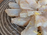 Gravelax de cabillaud au citron et curry