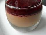 Panna cotta au chocolat et coulis de framboise (à l'agar-agar)