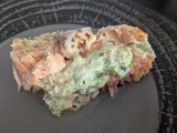 Roti de saumon ricotta / pesto (à l'ail des ours pour moi ! )