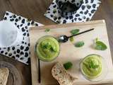 Soupe froide petits pois / courgettes / menthe