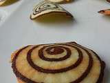 Tuiles spirales au chocolat