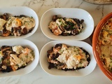 Blanquette de lotte, saumon au vin blanc