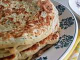 Blinis à la farine de châtaignes et aux herbes