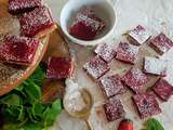 Carrés fondants aux noisettes et à la crème de fraises