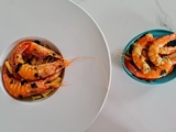 Crevettes flambées au cognac