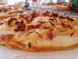 Flammenkueche ou tarte flambée à l’alsacienne