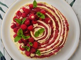 Gâteau tourbillon, ou spirale framboises