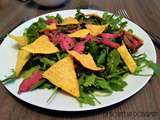 Salade de boeuf épicé et tortillas