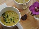 Soupe de courgette jaune au cumin