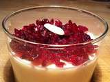 Blanc manger au lait d'amande, marasquin et cranberries