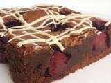 Brownie gourmand au chocolat noir et framboises