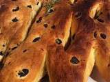 Fougasse aux olives noir et thym