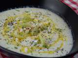 Soupe froide concombre courgette et feta