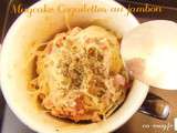 Mugcake coquillettes au jambon