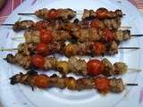 Brochettes de veau aux tomates cerises et aux épices