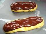 Eclair au chocolat et son glaçage choco/caramel