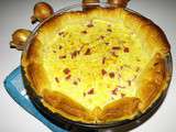 Quiche aux oignons et au salami