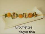 Brochettes façon thaï (poulet, tomates cerises et poivron vert)