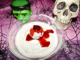 Fromage blanc pour Halloween : l’œil ensanglanté
