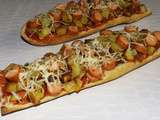 Pizza baguette strasbourgeois