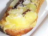 Tartine de pain perdu exotique (choco-coco et ananas)