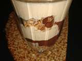 Verrine tiramisu aux crêpes, poires et chocolat