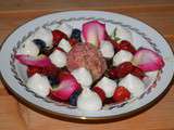 Potage d’été, fruits rouges, agrumes, menthe, rose et vanille de Tahiti de Rémy Escale et Frédéric Fernandez