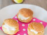 Choux à la chantilly et caramel beurre salé au yuzu