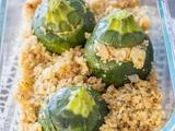 Courgettes farcies aux carottes jaunes et quinoa