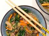 Japchae… aux légumes mais sans oeuf