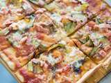 Pizza jambon et courgette