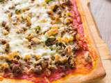 Pizza style bolognaise & touches de brocolis