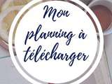 Planning de menus à télécharger