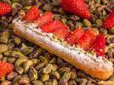 Eclairs craquelés chantilly fraises