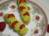 Eclairs pistache fraises