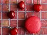 Macarons cerise gingembre anis