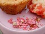 Muffins aux pralines roses