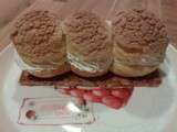 Trio de choux craquelins sur nougatine