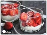 Verrines fraises noix de coco