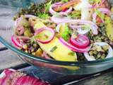 Salade de lentilles, radis germanique et pommes de terre