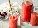 Gaspacho aux cerises et tomates cerises à l’amande