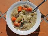 Bouillon de pot-au-feu aux vermicelles