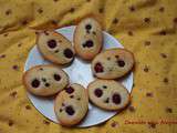 Financiers aux framboises et pépites de chocolat