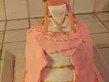 Gâteau princesse 3D en pâte à sucre