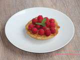 Tartelette aux framboises {sans lactose}