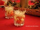 Verrine saumon, pomme granny et pousses d'alfalfa