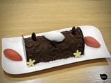 Bûche framboise, chocolat