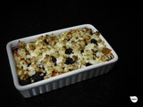 Crumble mûres, pêches