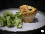 Flans courgette jaune, brousse, jambon