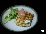 Gaufres au fromage de chèvre, façon gaufres liégeoises